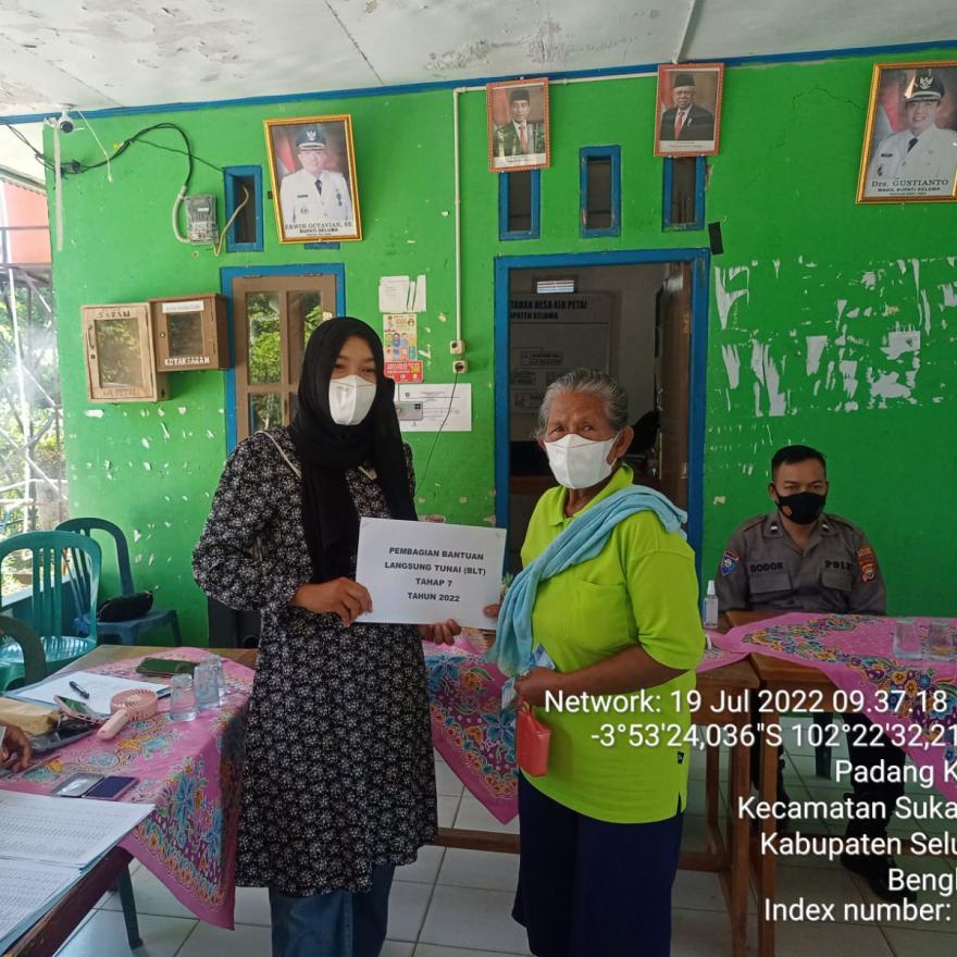 Pemerintah Desa Air Petai menyalurkan Bantuan Langsung Tunai dana desa tahap ke VII