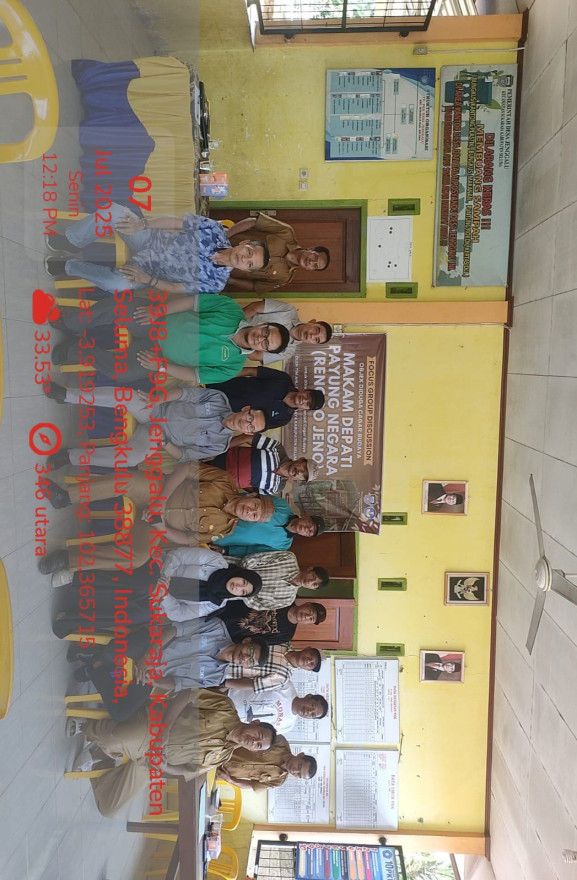 DISKUSI MAKAM DEPATI PAYUNG NEGARA ( RENGGO JENO ) UNTUK DITINGKATKAN MENJADI CAGAR BUDAYA
